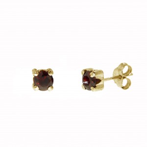 Gold earrings 10kt, 01-4BO